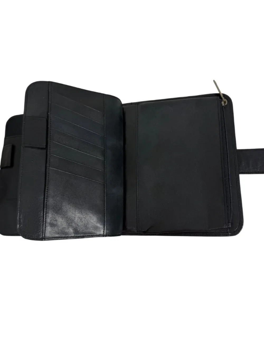 New Vintage Carlo Amboldi Black Italian Leather Day Planner